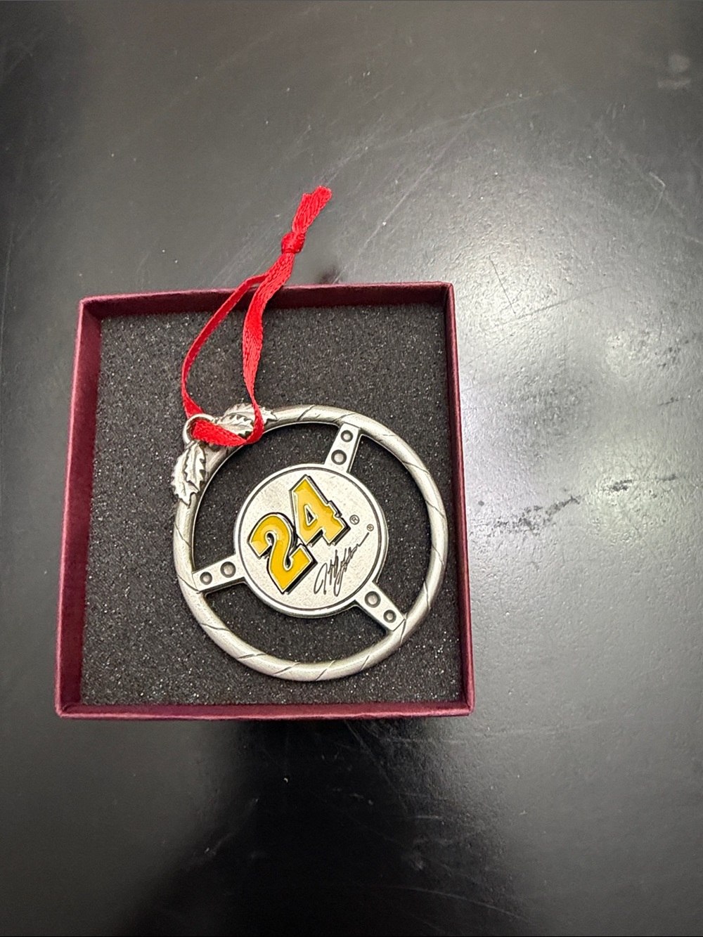 Jeff Gordon Racing Steering Wheel Ornament with Yellow #24